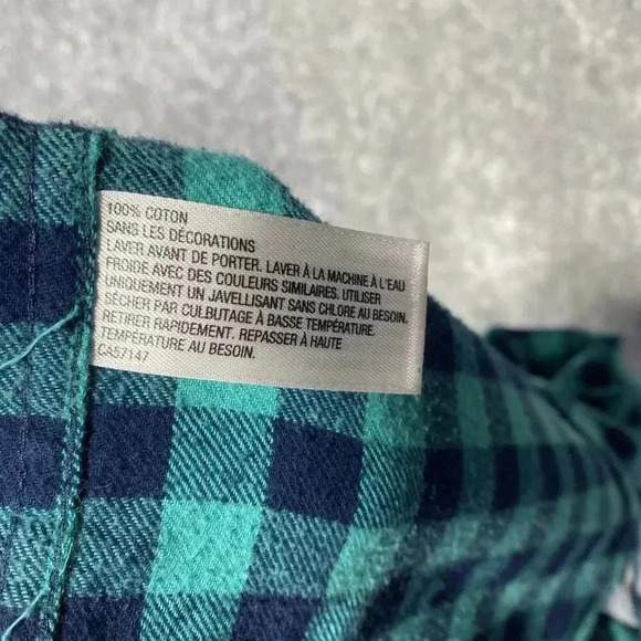 Shaun White Boys Flannel Checkered Blue Button-up Shirt Size M Skateboarding - Picture 8 of 8